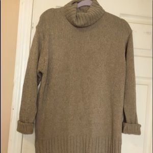 Beige knit turtle neck sweater